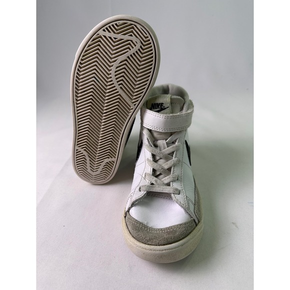 Nike Blazer Mid 77 TD White Black Volt DA4087-109 Toddler Size 11C Retro Sneaker - Picture 3 of 13